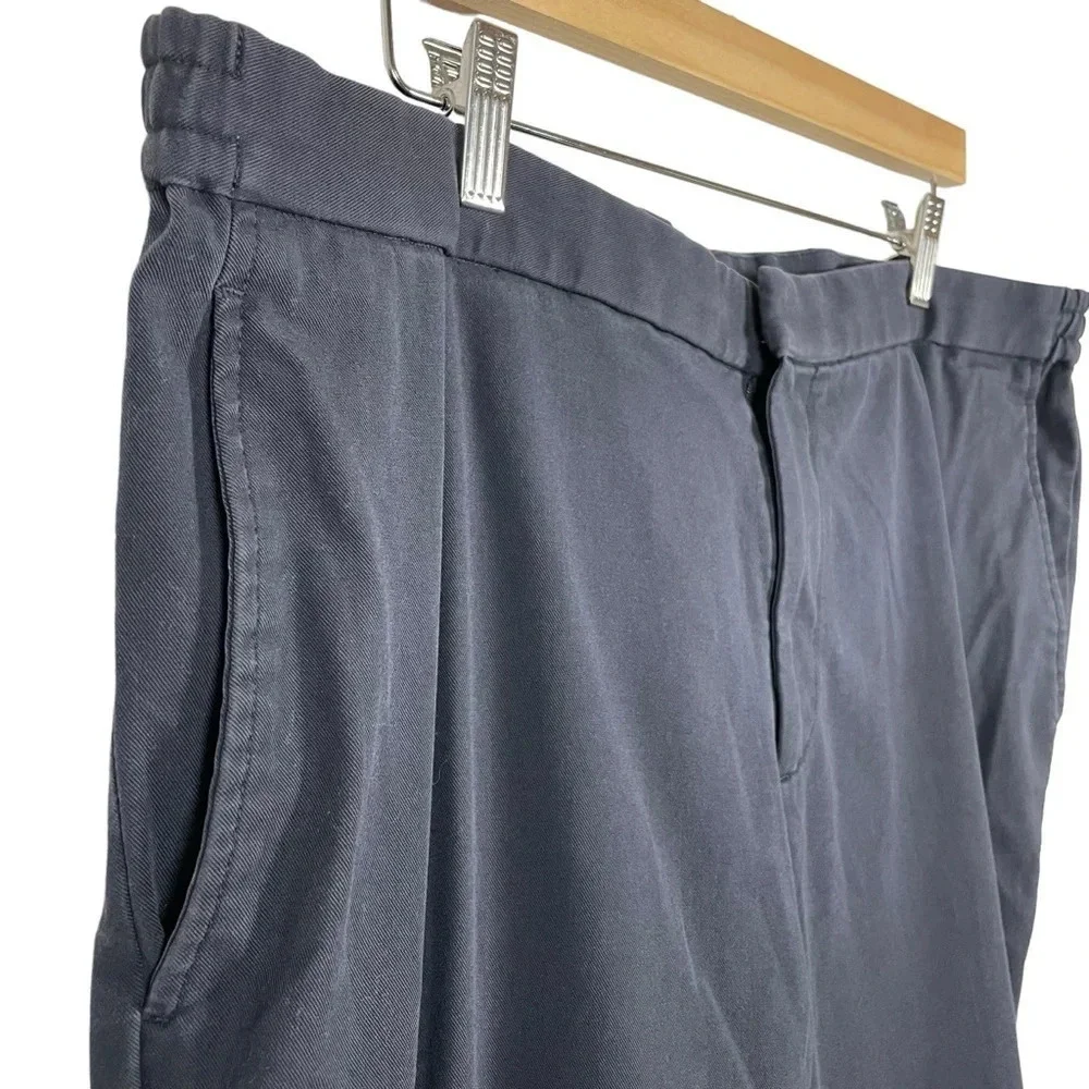 Theory Curtis Precision Ponte Pants Black Drawstring Stretch Tapered Mens 40